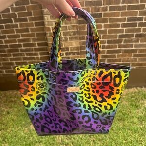 Consuela Purple Multicolor  Leopard Tote